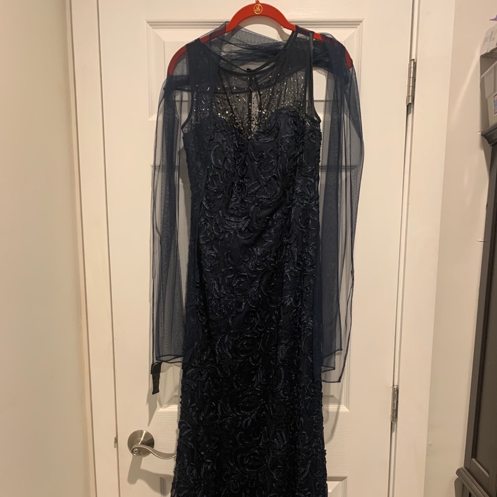 Navy blue evening gown